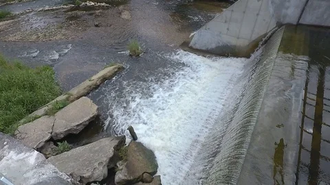 The river and current, waterfall Stock Footage 91103107
