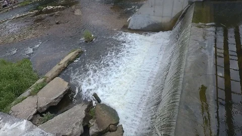 The river and current, waterfall Stock Footage 91103126