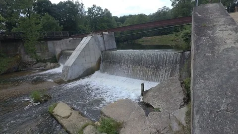 The river and current, waterfall Stock Footage 91103138