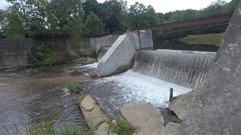 The river and current, waterfall Video stock 91103148