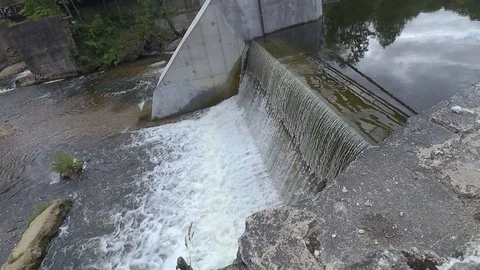 The river and current, waterfall Stock Footage 91103156