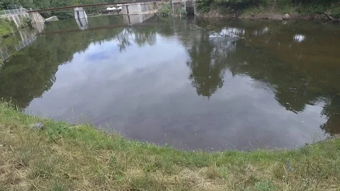 The river and current, waterfall Stock Footage 91103194