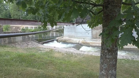 The river and current, waterfall Video stock 91103221