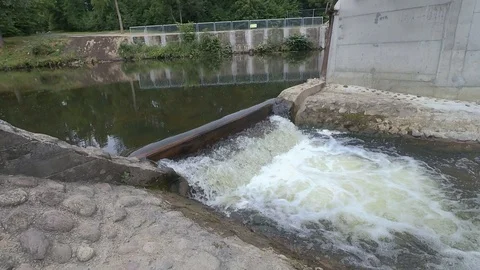 The river and current, waterfall Stock Footage 91103237