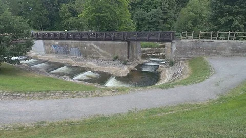 The river and current, waterfall Video stock 91103254