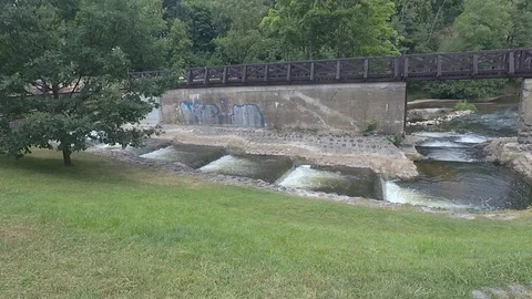 The river and current, waterfall Video stock 91103265