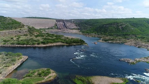 RIVER AND DAM IN BRAZIL Stock Footage 101308487