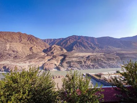 River and mountain 스톡 사진