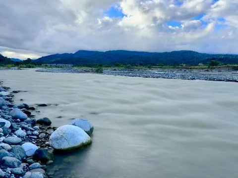 River and mountain Stock Photos