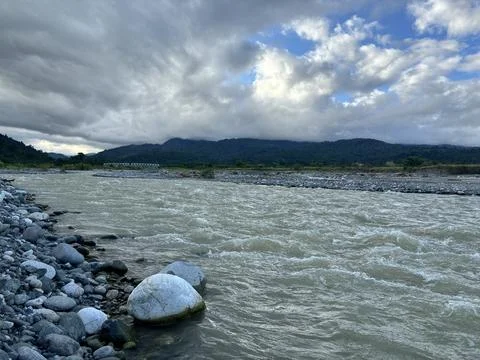 River and mountain Stock Photos