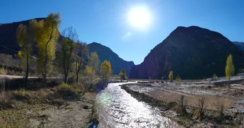 River and mountain   sunset Stock-Footage 67618920