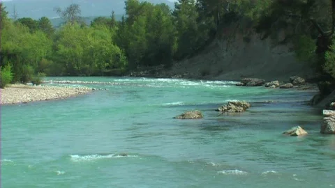 River and Mountain in the Woods 動画素材 103824032