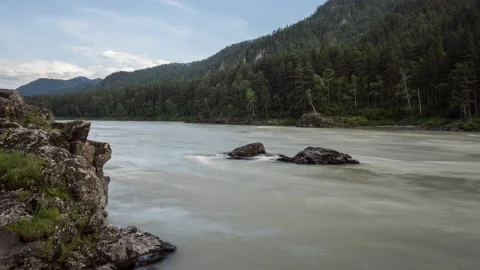 River and mountains Stock Footage 141935582