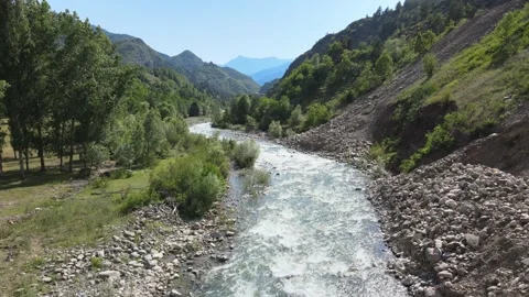 River and mountains Stock Footage