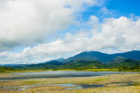 River and mountains Stock Photos