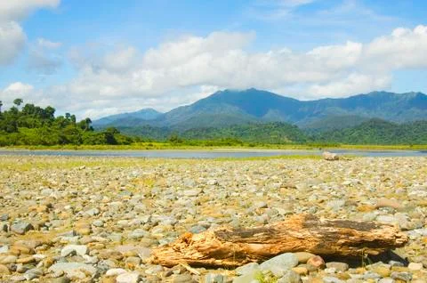 River and mountains Stock Photos