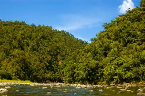 River and mountains Stock Photos