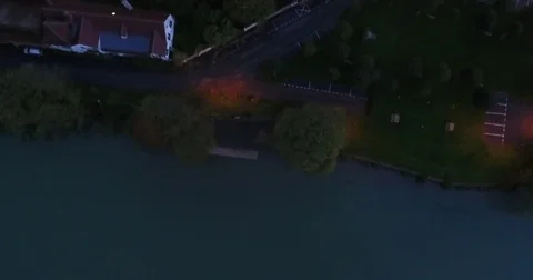River and night rail Stock Footage 83079135