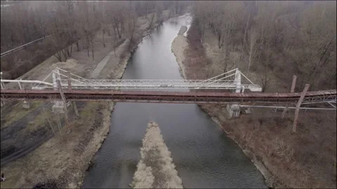 River and old tubes Video stock 171597434