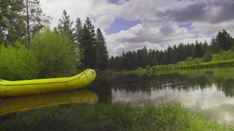 River and raft Stock Footage 59664873