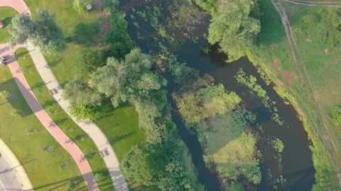 River And Railway Bridge Stock Footage 135247253