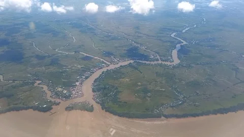 River and rainforest scenery Stock Footage 336674827