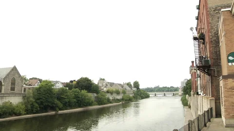 River and reflections on the water Stock Footage 55810803