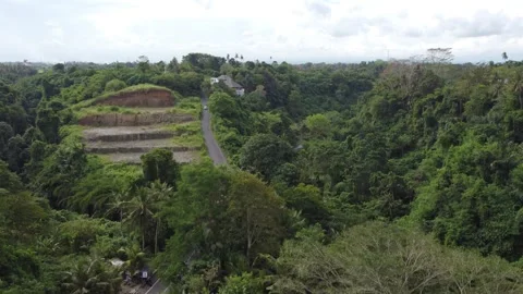 River and road ascend Stock Footage 329892884