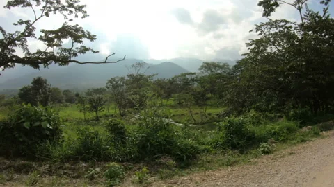 River and road in Chiapas remote valley - Mexico 4K Stock Footage 155389772