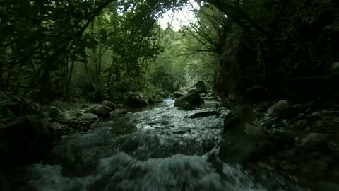 River and rocks shot in FPV Stock Footage 171313863