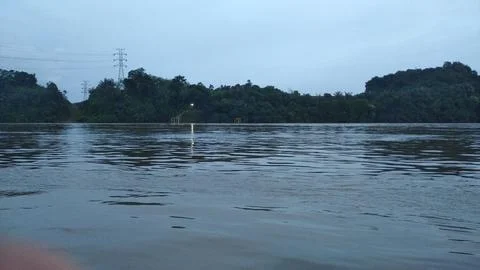 River and ship 库存照片
