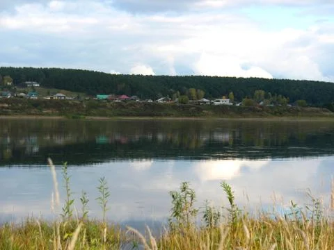 River and sky Stock Photos
