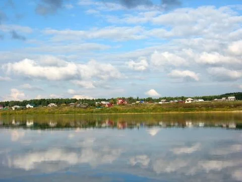 River and sky Stock Photos