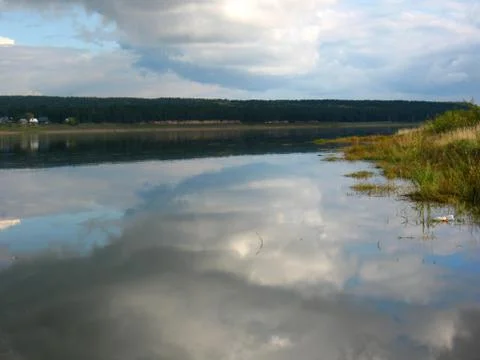 River and sky Stock Photos