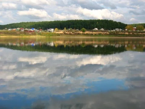 River and sky Stock Photos