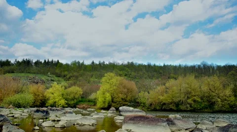 River and sky timelapse Video stock 62317746