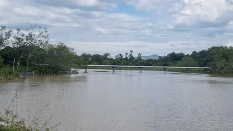 River and sky view in 8K Stock-Footage 234110350