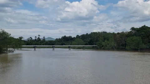 River and sky view in 8K Stock Footage 234110362