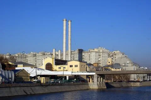 River and station Stock Photos