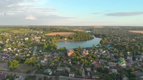 River And Suburb Stock Footage 135558355