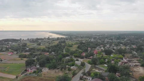 River And Suburb Stock Footage 138999496