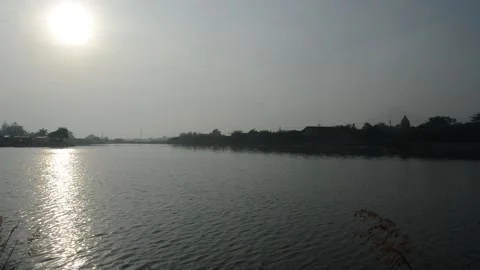 River and sunrise Video stock 220591834