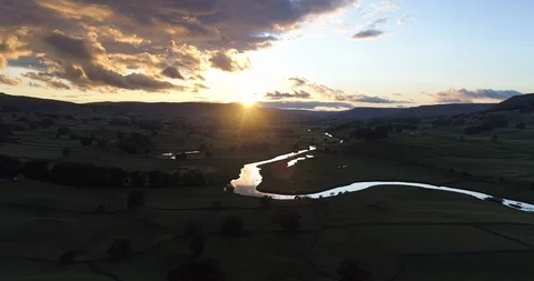 River and sunset Video stock 85688209