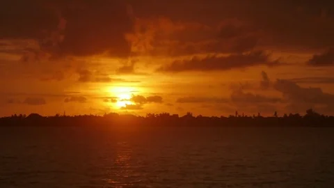 River and Sunset Time lapse Stock Footage 81080959