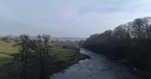 River and a valley Stock Footage 104836478