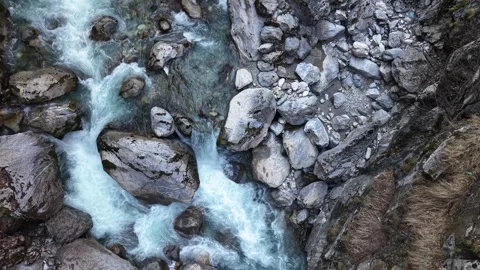 River and water fall in mountain Stock Footage 320077342