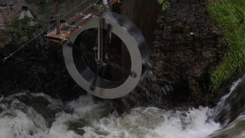 River and water wheel 2 Video stock 109129487