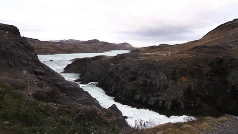 River and waterfalls Stock Footage 77048987