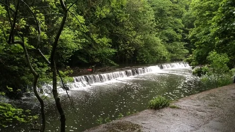 River and weir. Stock Footage 80717110