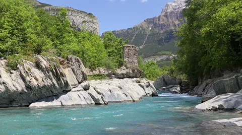 River Ara in Ordesa valley Stock Footage 40426846